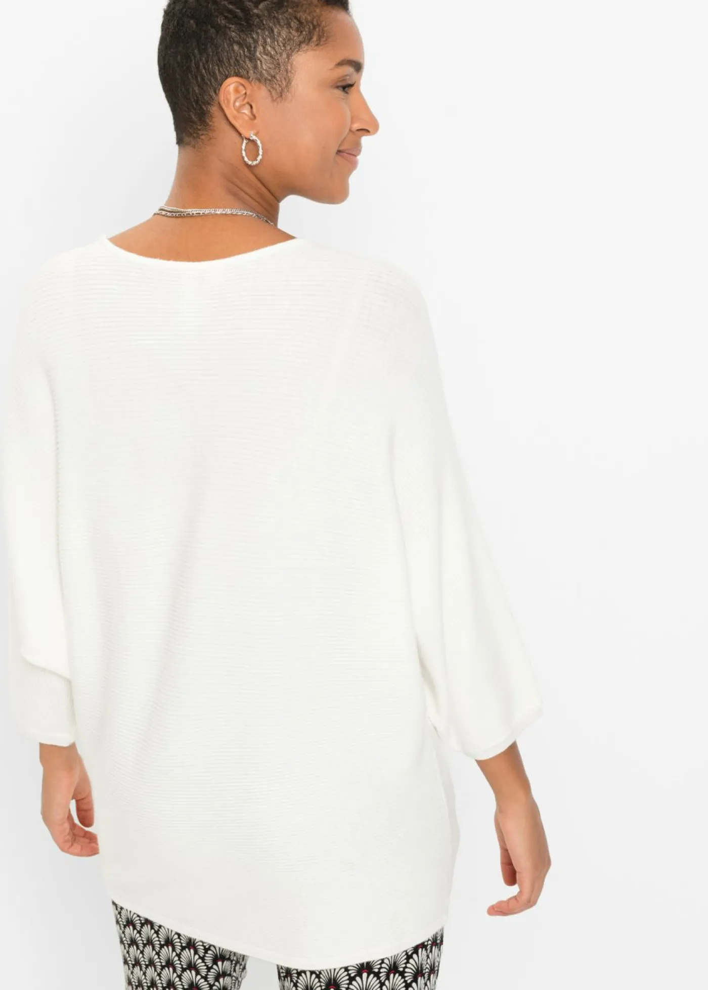 Jersey de canalé oversize de mezcla de viscosa Mujer Jerséis|Ropa De Punto