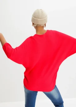Jersey de canalé oversize de mezcla de viscosa Mujer Jerséis|Ropa De Punto