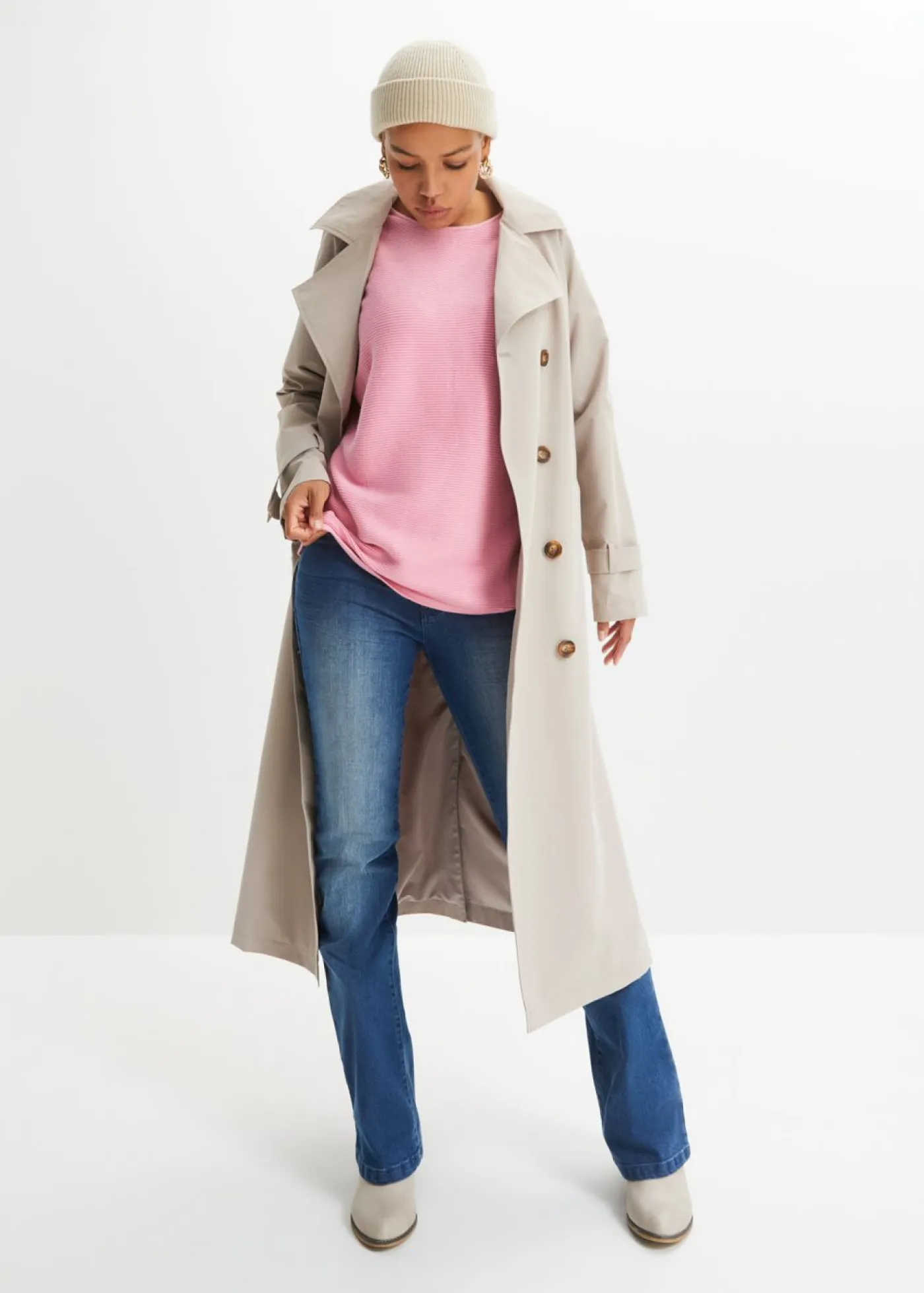 Jersey de canalé oversize de mezcla de viscosa Mujer Jerséis|Ropa De Punto