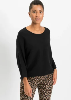 Jersey de canalé oversize de mezcla de viscosa Mujer Jerséis|Ropa De Punto