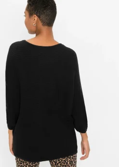 Jersey de canalé oversize de mezcla de viscosa Mujer Jerséis|Ropa De Punto
