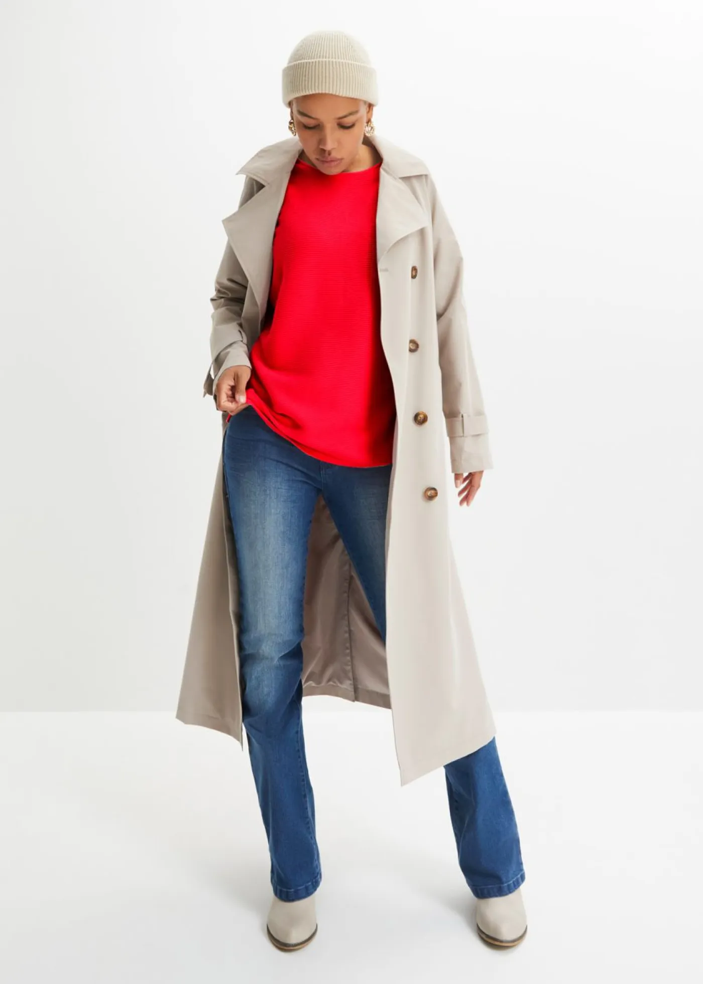 Jersey de canalé oversize de mezcla de viscosa Mujer Jerséis|Ropa De Punto