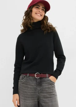 New Jersey de cuello alto Mujer Básicos|Jerséis