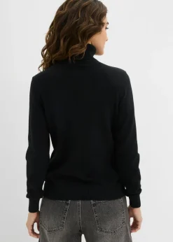 New Jersey de cuello alto Mujer Básicos|Jerséis