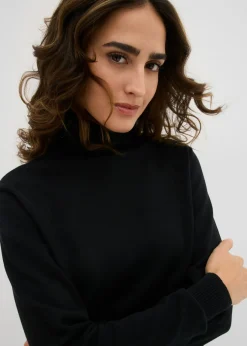 New Jersey de cuello alto Mujer Básicos|Jerséis