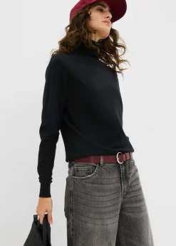 New Jersey de cuello alto Mujer Básicos|Jerséis