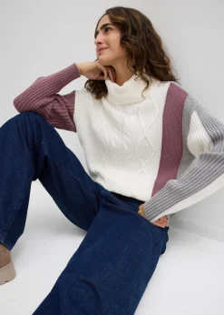 Outlet Jersey de cuello alto Mujer Jerséis|Ropa De Punto