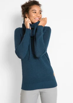 Online Jersey de cuello alto con cordones Mujer Jerséis|Ropa De Punto