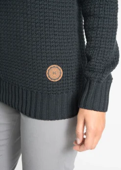 New Jersey de cuello alto con cordones Mujer Ropa De Punto|Jerséis