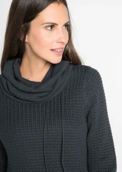 New Jersey de cuello alto con cordones Mujer Ropa De Punto|Jerséis