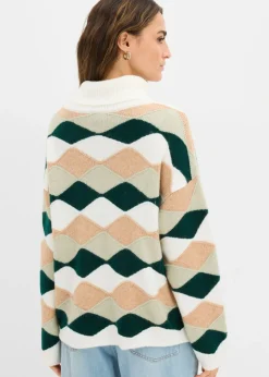Discount Jersey de cuello alto con patrón Mujer Jerséis|Ropa De Punto