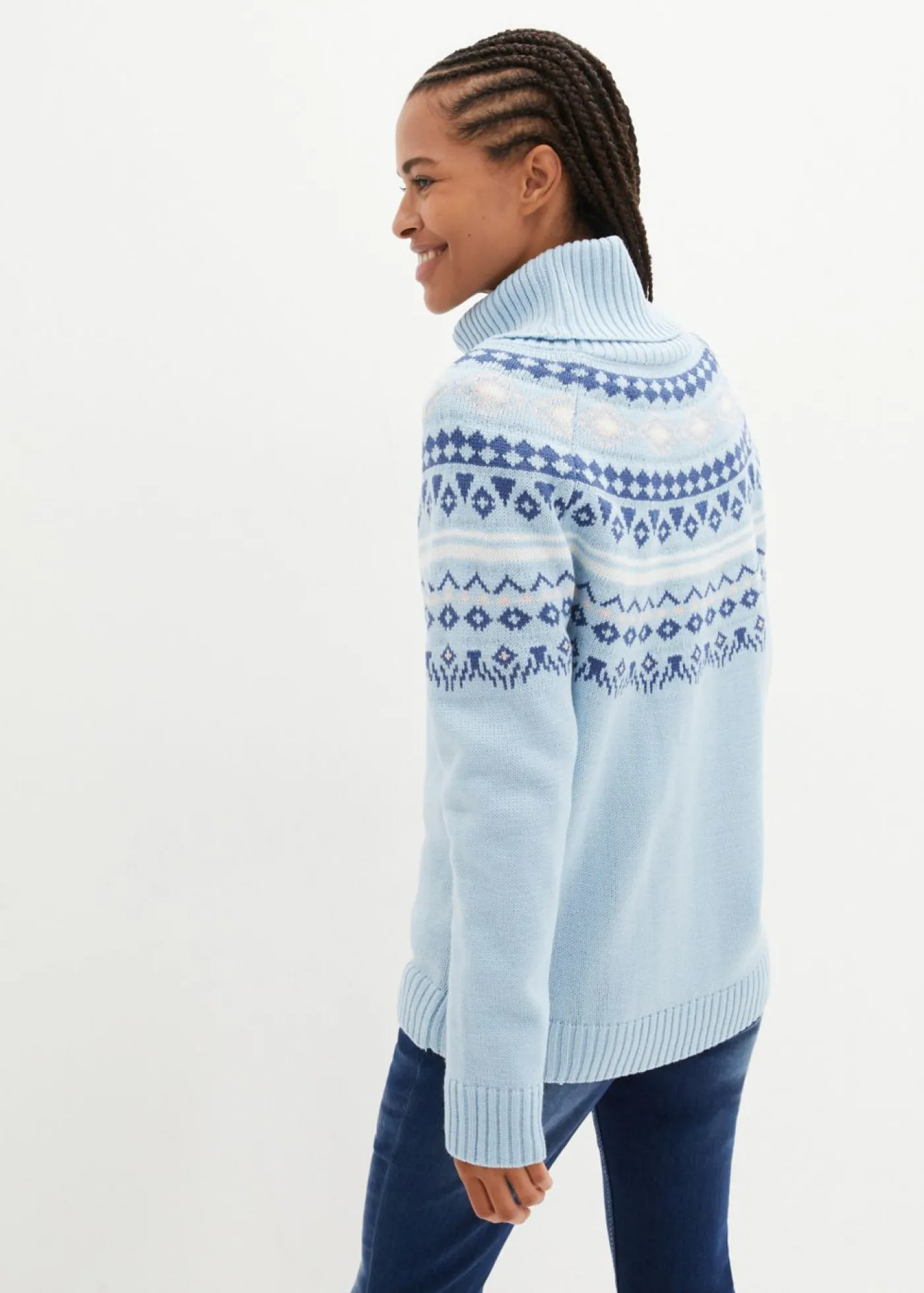 Clearance Jersey de cuello alto con patrón nórdico Mujer Jerséis|Ropa De Punto