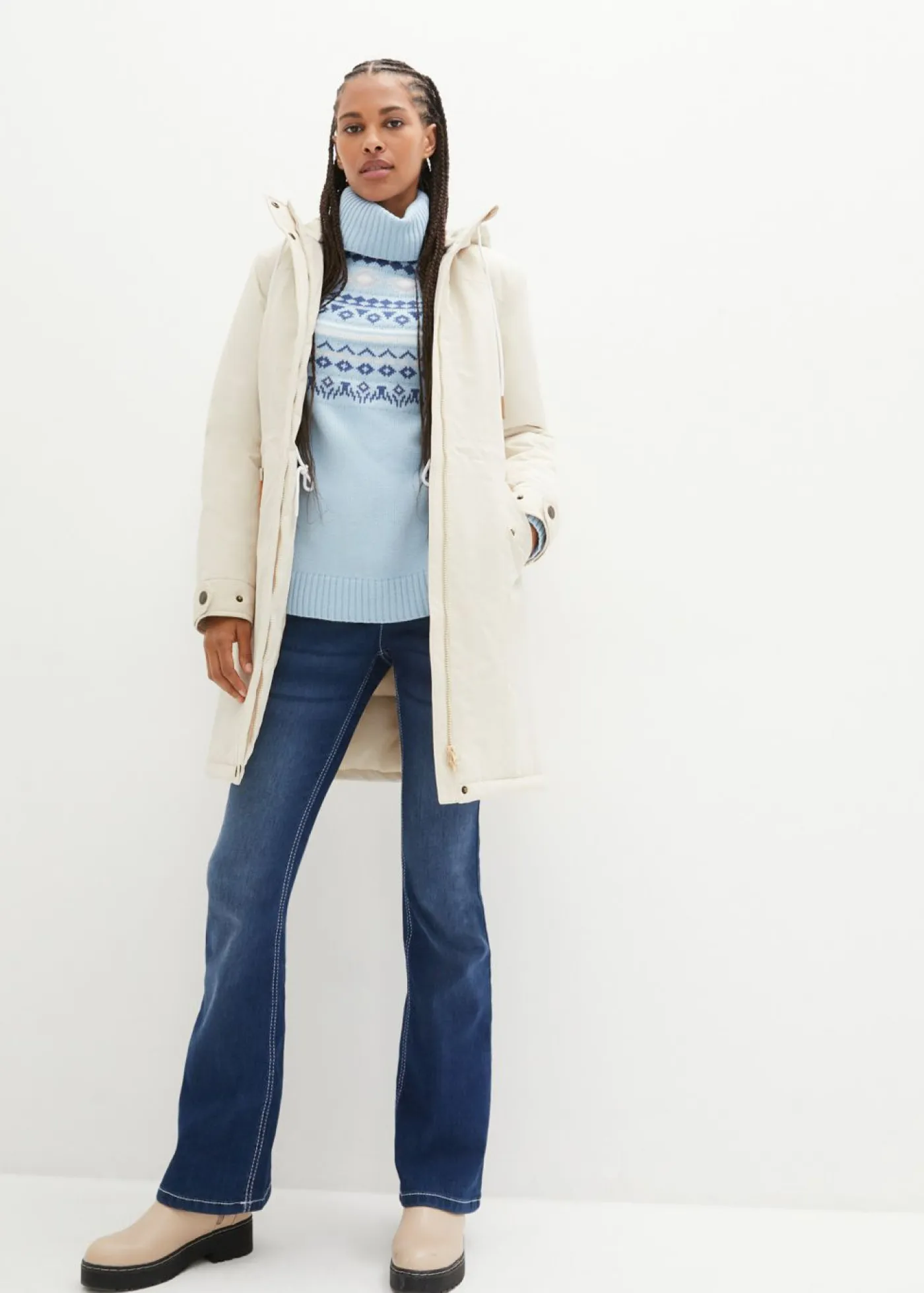 Clearance Jersey de cuello alto con patrón nórdico Mujer Jerséis|Ropa De Punto