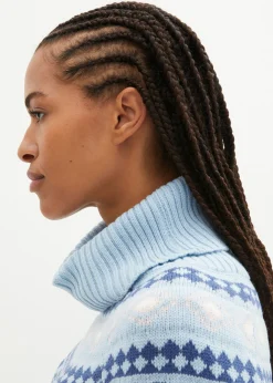 Clearance Jersey de cuello alto con patrón nórdico Mujer Jerséis|Ropa De Punto