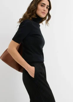 Jersey de cuello alto y manga corta Mujer Básicos|Jerséis
