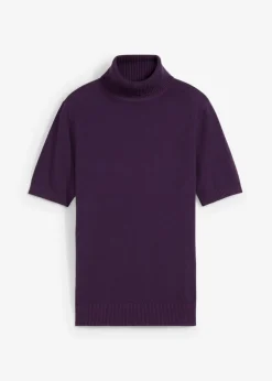 Outlet Jersey de cuello alto y manga corta Mujer Básicos|Jerséis