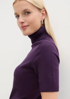 Outlet Jersey de cuello alto y manga corta Mujer Básicos|Jerséis