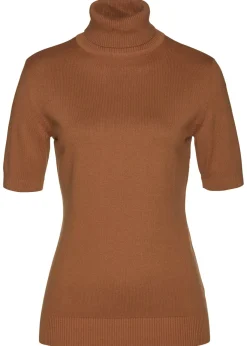 Jersey de cuello alto y manga corta Mujer Básicos|Jerséis