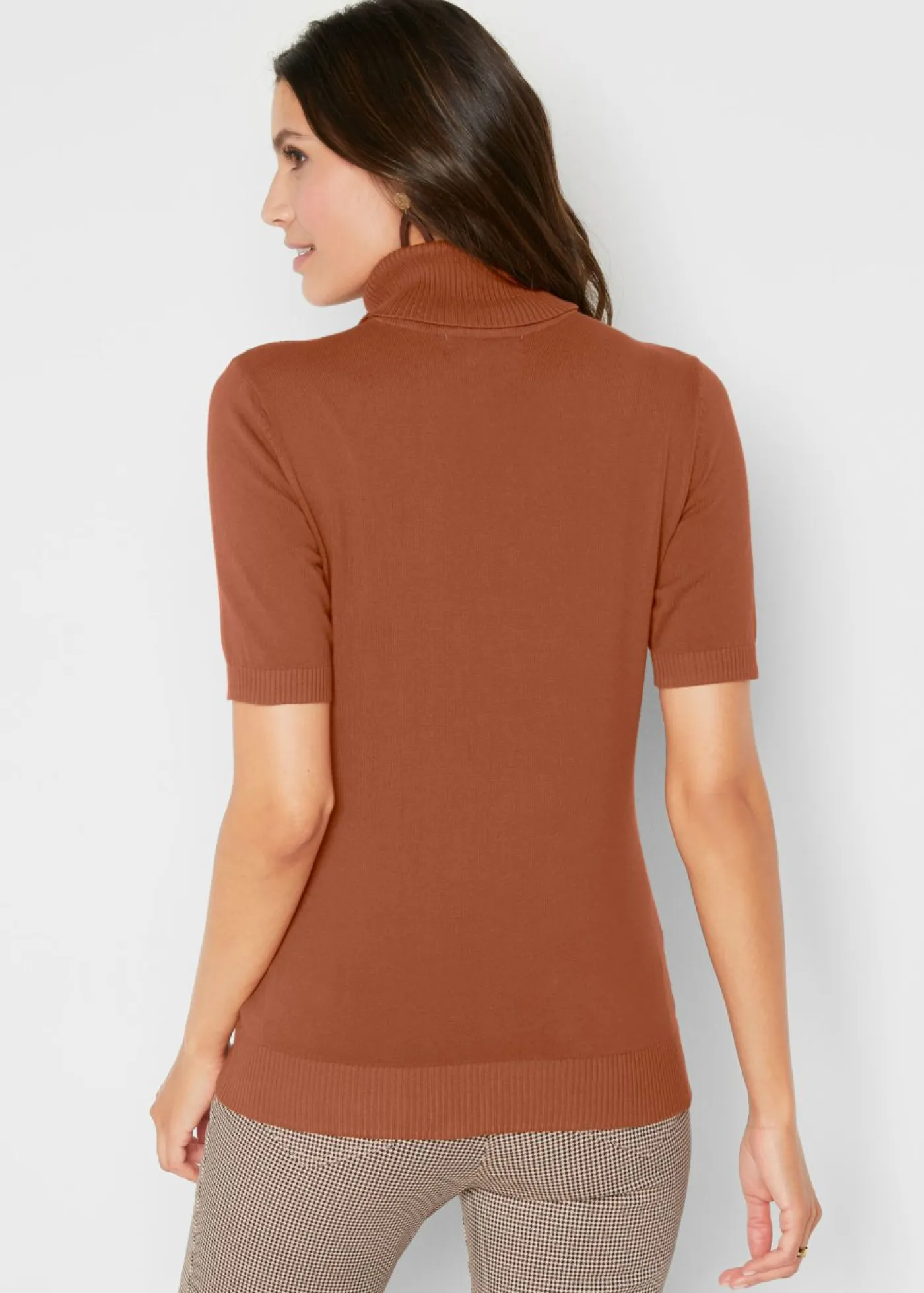 Jersey de cuello alto y manga corta Mujer Básicos|Jerséis