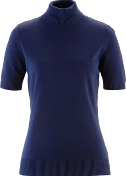 Clearance Jersey de cuello alto y manga corta Mujer Básicos|Jerséis