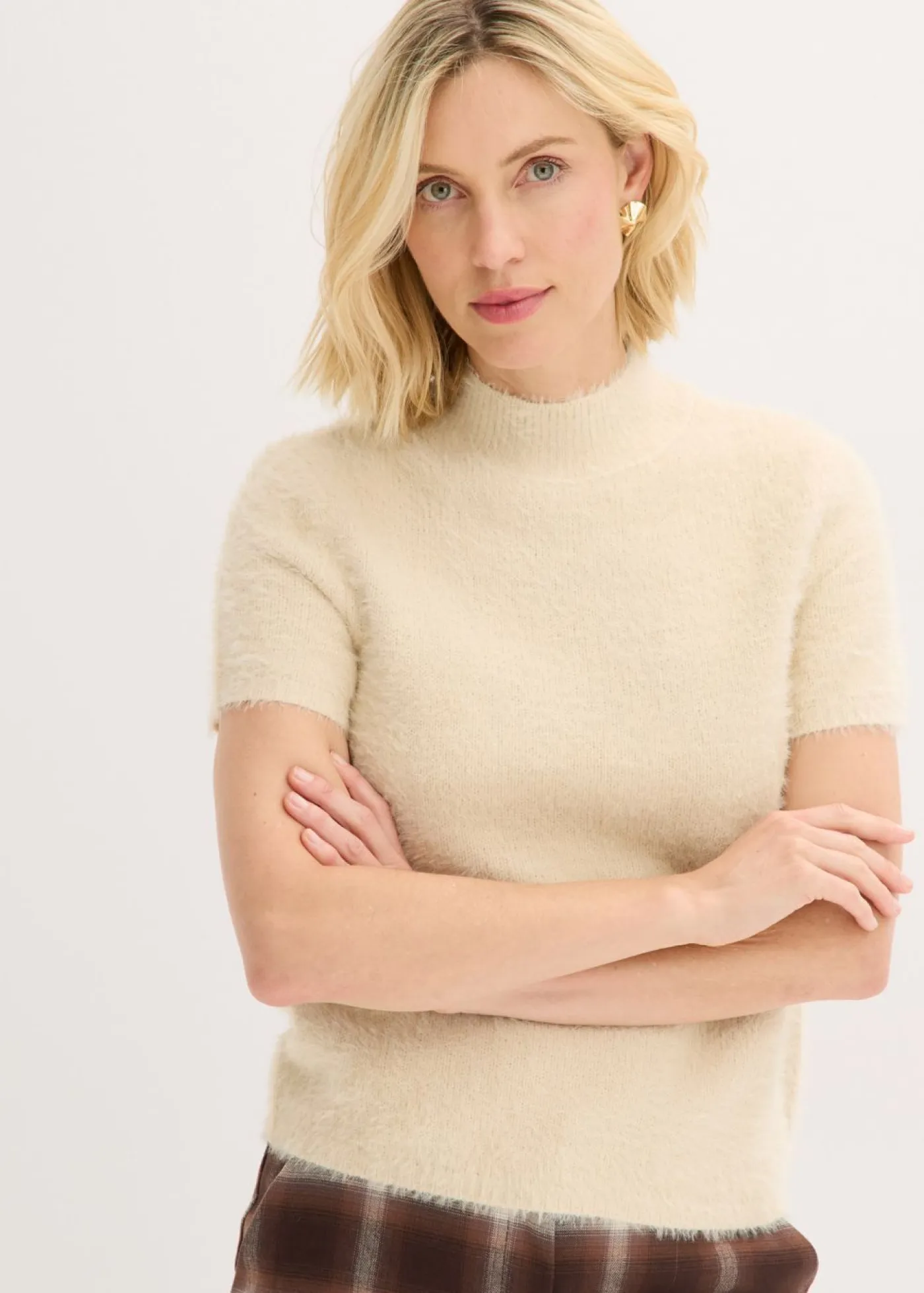 Jersey de hilo de plumas Mujer Jerséis|Ropa De Punto