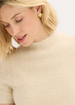 Jersey de hilo de plumas Mujer Jerséis|Ropa De Punto