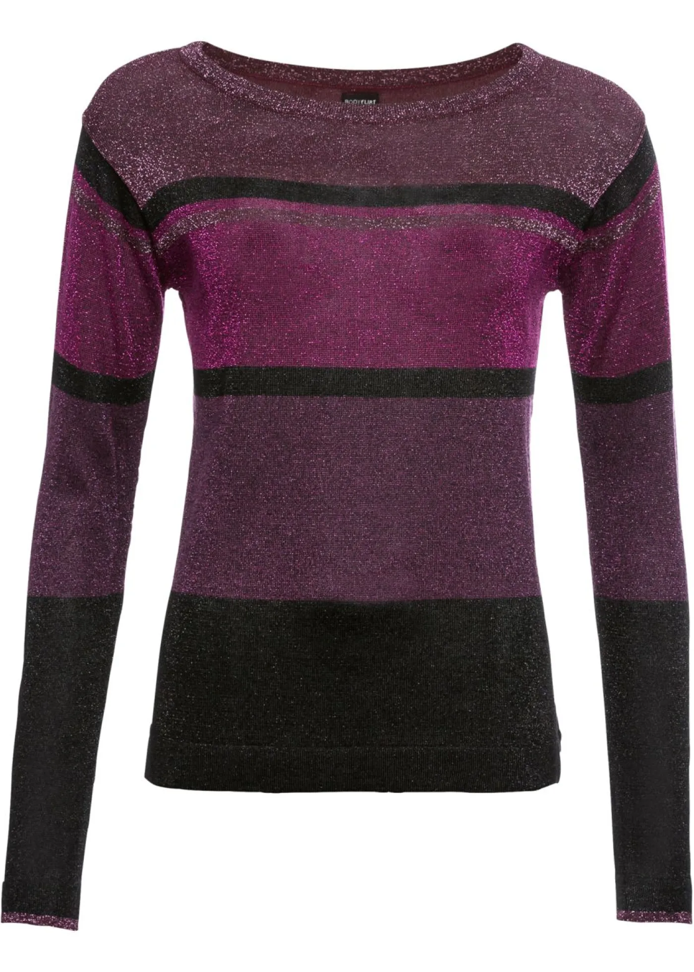 Hot Jersey de lúrex de rayas Mujer Jerséis|Ropa De Punto