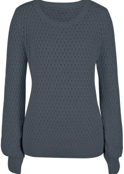 Outlet Jersey de mezcla de algodón con punto estructurado Mujer Ropa De Punto|Jerséis