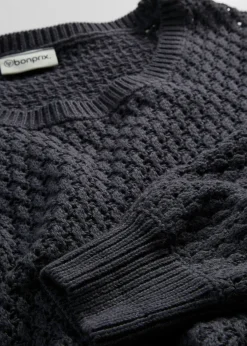 Outlet Jersey de mezcla de algodón con punto estructurado Mujer Ropa De Punto|Jerséis