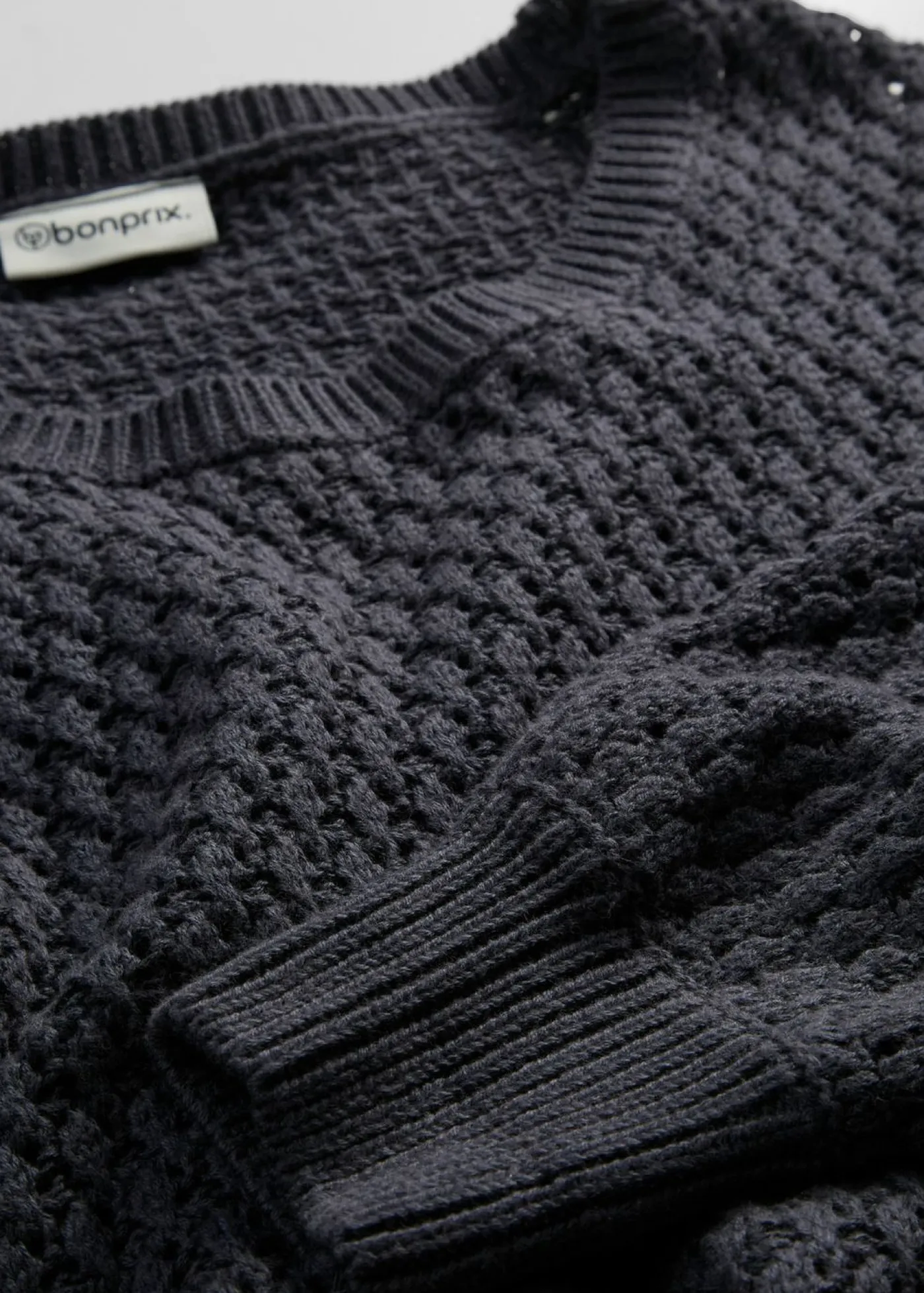 Outlet Jersey de mezcla de algodón con punto estructurado Mujer Ropa De Punto|Jerséis