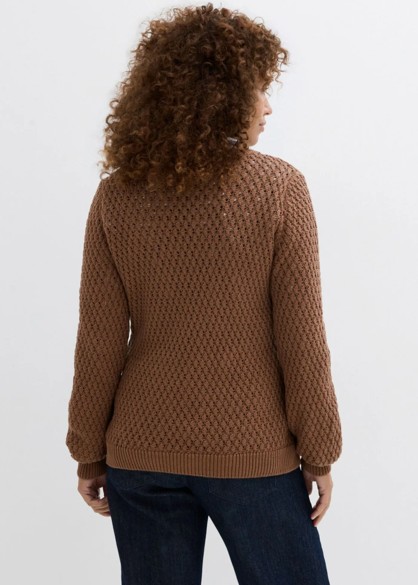 Jersey de mezcla de algodón con punto estructurado Mujer Jerséis|Ropa De Punto