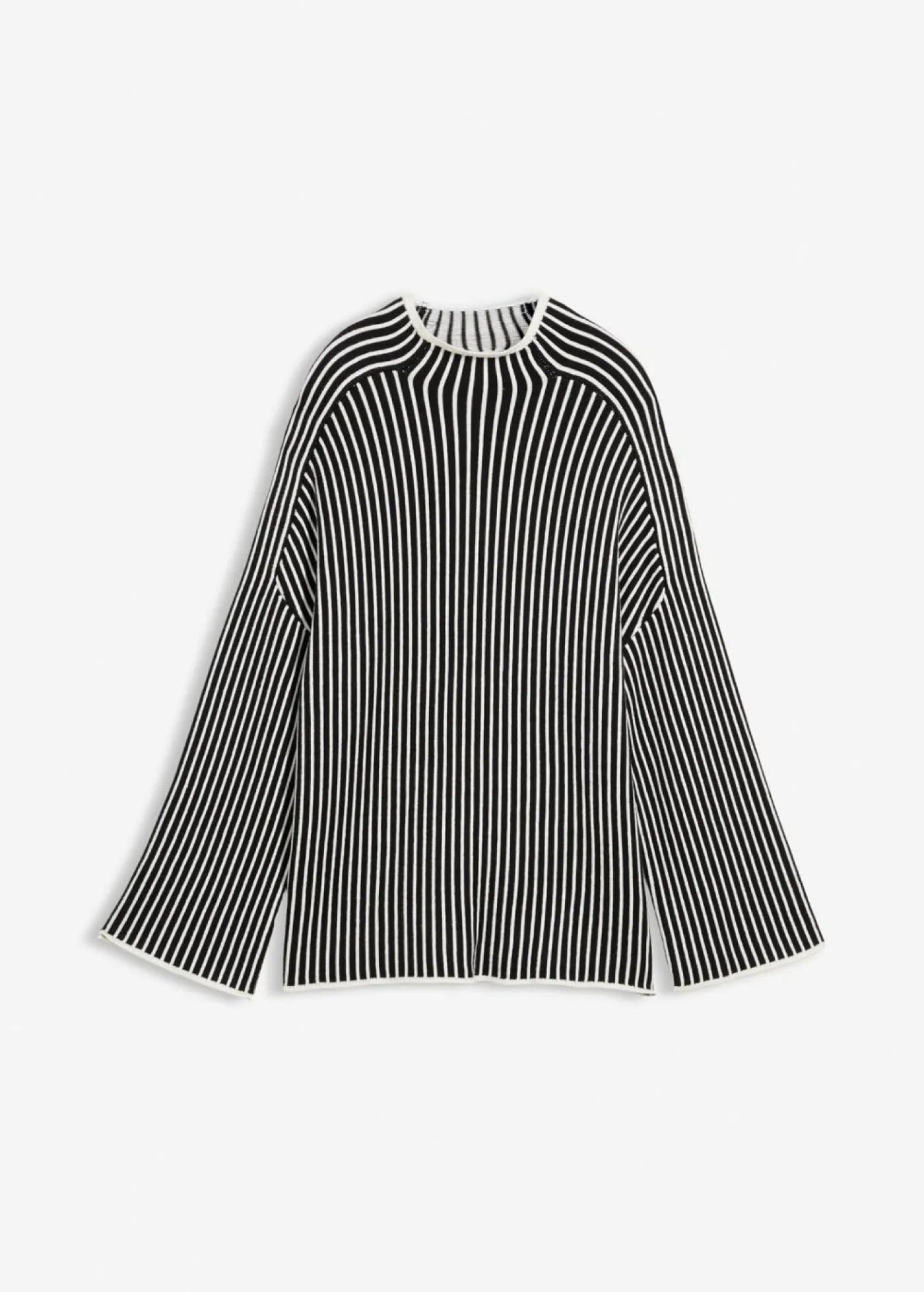Jersey de mezcla de viscosa con cuello alto Mujer Esenciales|Jerséis