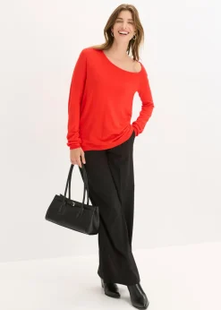 Discount Jersey de mezcla de viscosa fluida Mujer Jerséis|Ropa De Punto