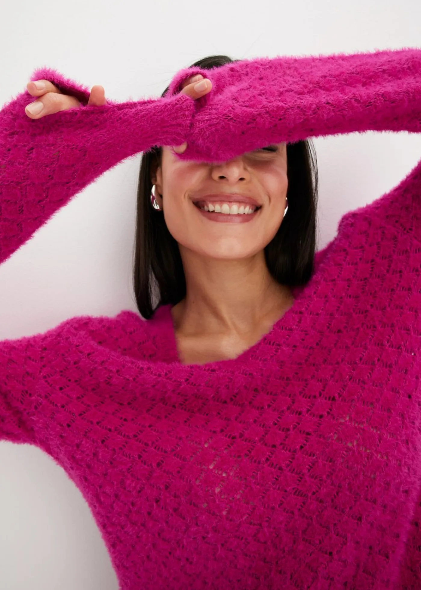 Best Jersey de punto ajour con hilo suave Mujer Jerséis|Ropa De Punto