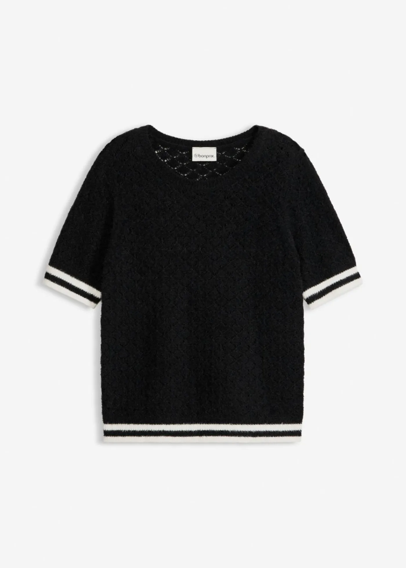 Outlet Jersey de punto ajour con hilo suave Mujer Jerséis|Novedades
