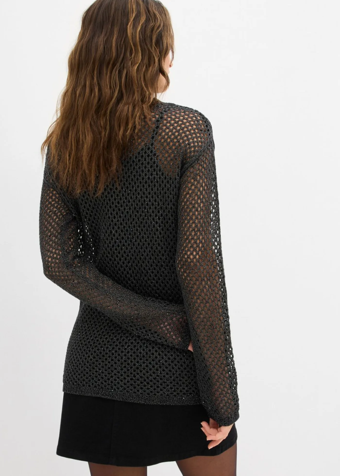 Best Jersey de punto ajour con hilo brillante Mujer Jerséis|Ropa De Punto