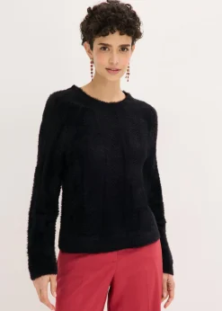 Hot Jersey de punto ajour con hilo suave Mujer Jerséis|Ropa De Punto