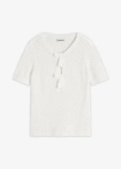 Discount Jersey de punto ajour de mezcla de algodón Mujer Jerséis|Novedades
