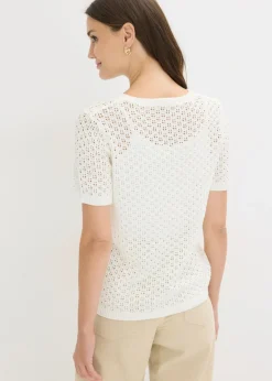 Discount Jersey de punto ajour de mezcla de algodón Mujer Jerséis|Novedades