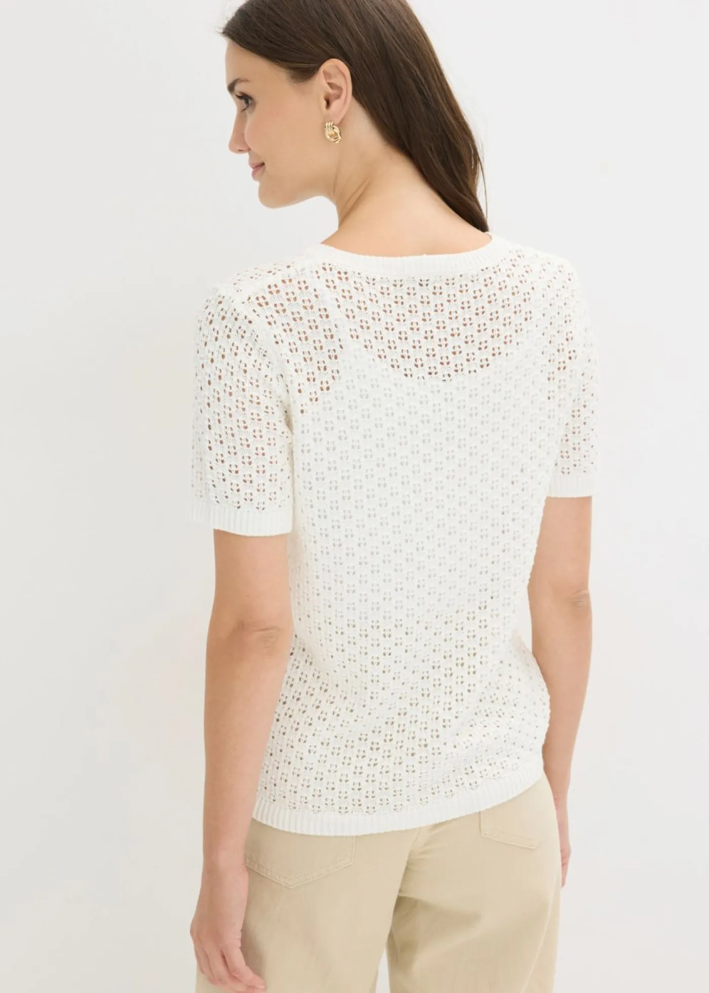 Discount Jersey de punto ajour de mezcla de algodón Mujer Jerséis|Novedades
