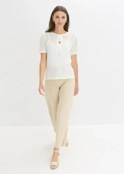 Discount Jersey de punto ajour de mezcla de algodón Mujer Jerséis|Novedades