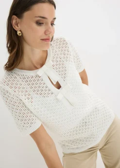 Discount Jersey de punto ajour de mezcla de algodón Mujer Jerséis|Novedades
