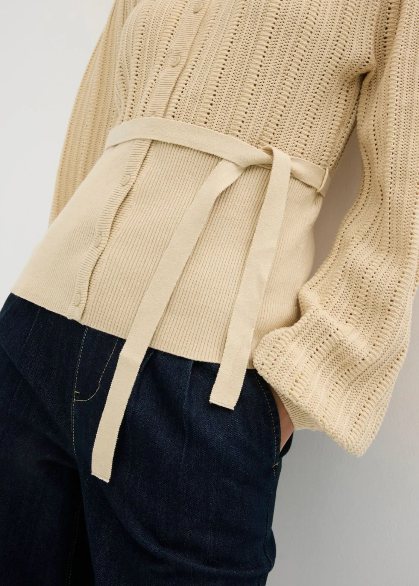 Clearance Jersey de punto ajour en mezcla de algodón Mujer Jerséis|Novedades