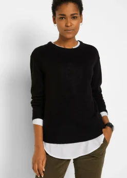 Best Jersey de punto con cuello redondo Mujer Básicos|Jerséis