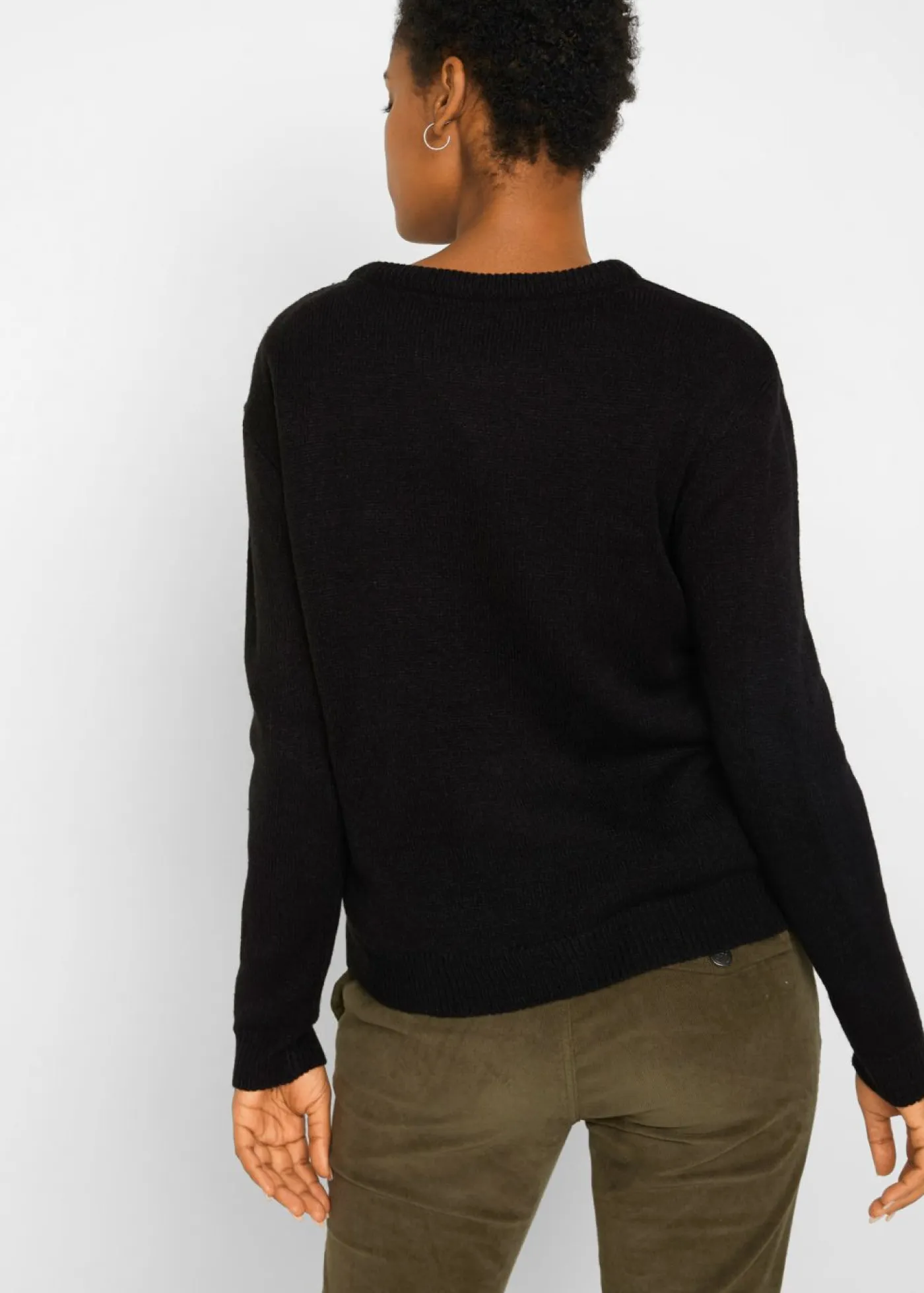 Best Jersey de punto con cuello redondo Mujer Básicos|Jerséis