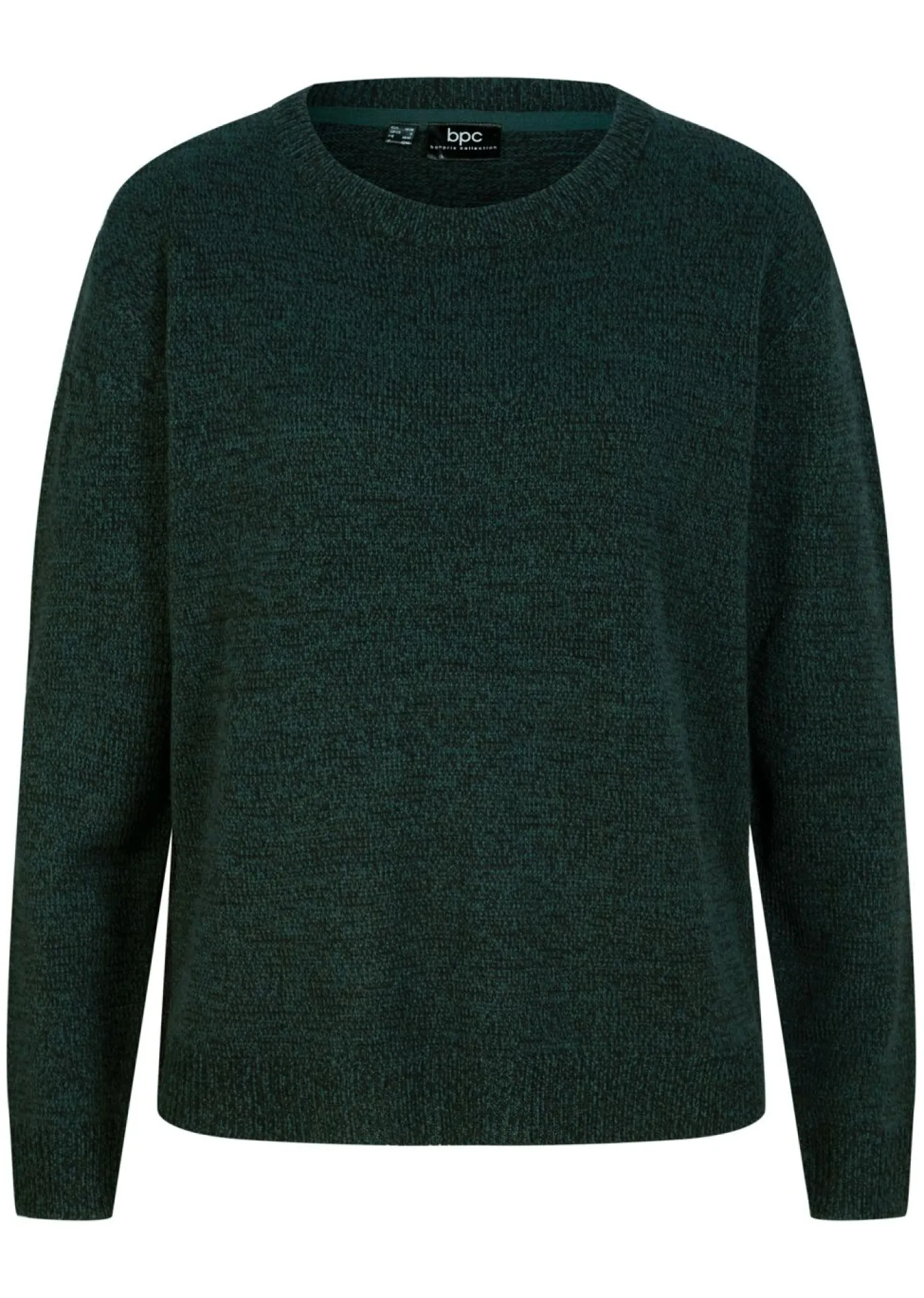 Sale Jersey de punto con cuello redondo jaspeado Mujer Jerséis|Ropa De Punto