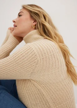 Online Jersey de punto con cuello vuelto Mujer Jerséis|Ropa De Punto