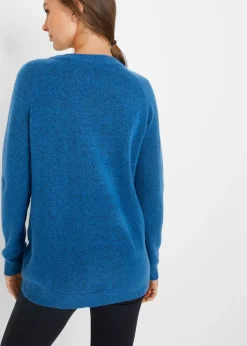 Best Jersey de punto con cuello en V, de corte oversize Mujer Jerséis|Ropa De Punto