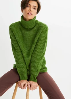 Outlet Jersey de punto con cuello vuelto Mujer Jerséis|Ropa De Punto
