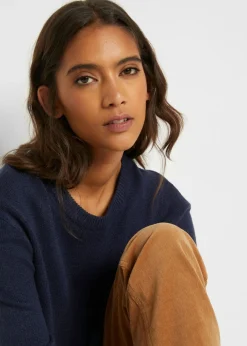 Outlet Jersey de punto con cuello redondo Mujer Básicos|Jerséis